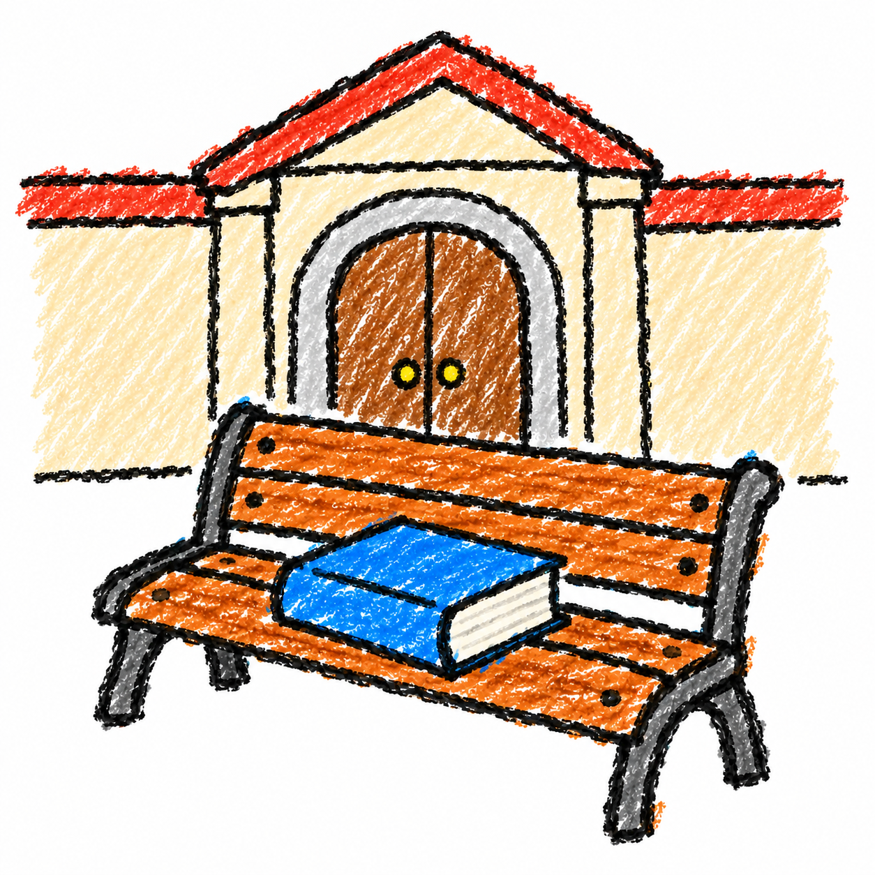 Library and rectangular book