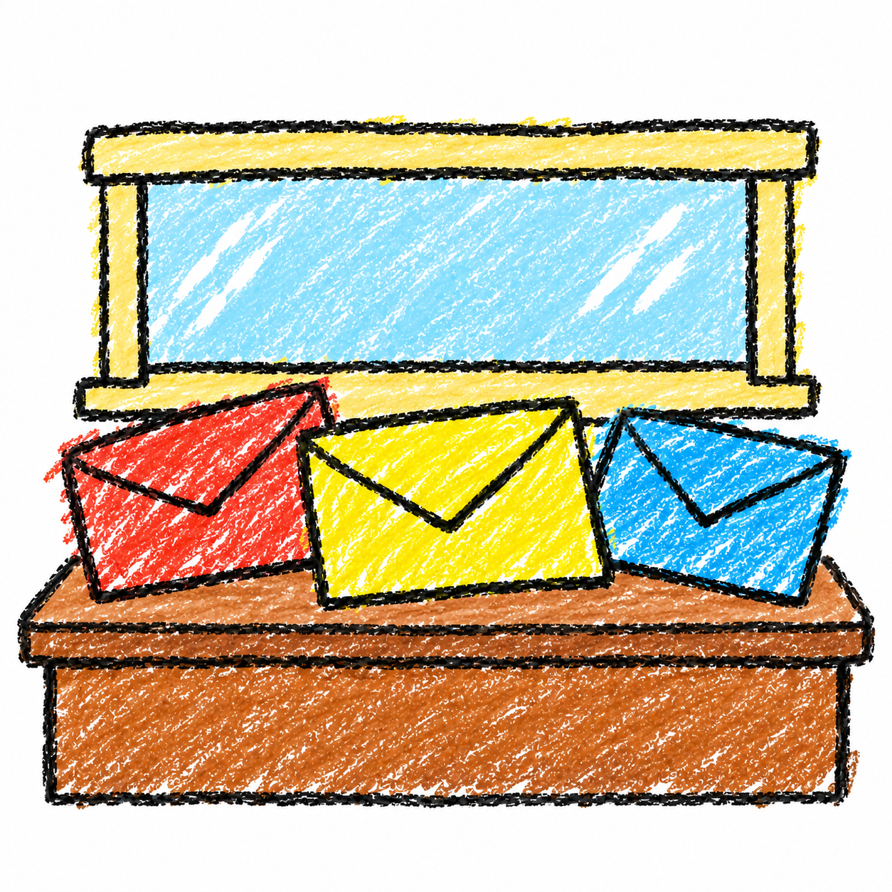 Post office and envelope
