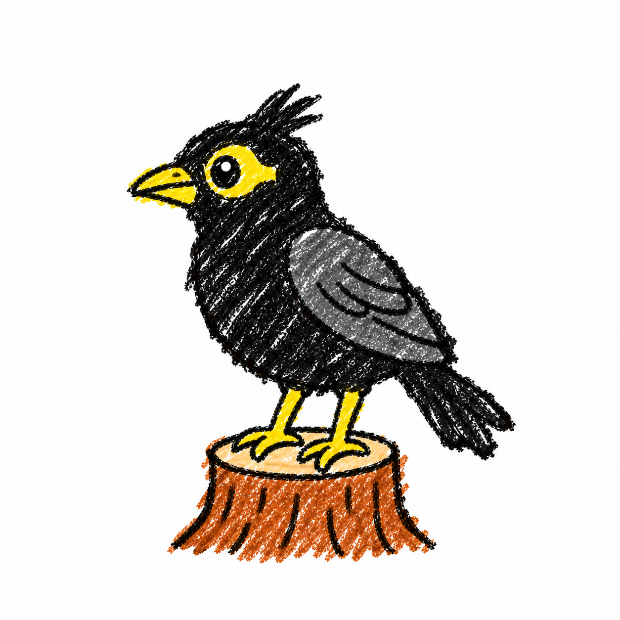 Crested myna Scene