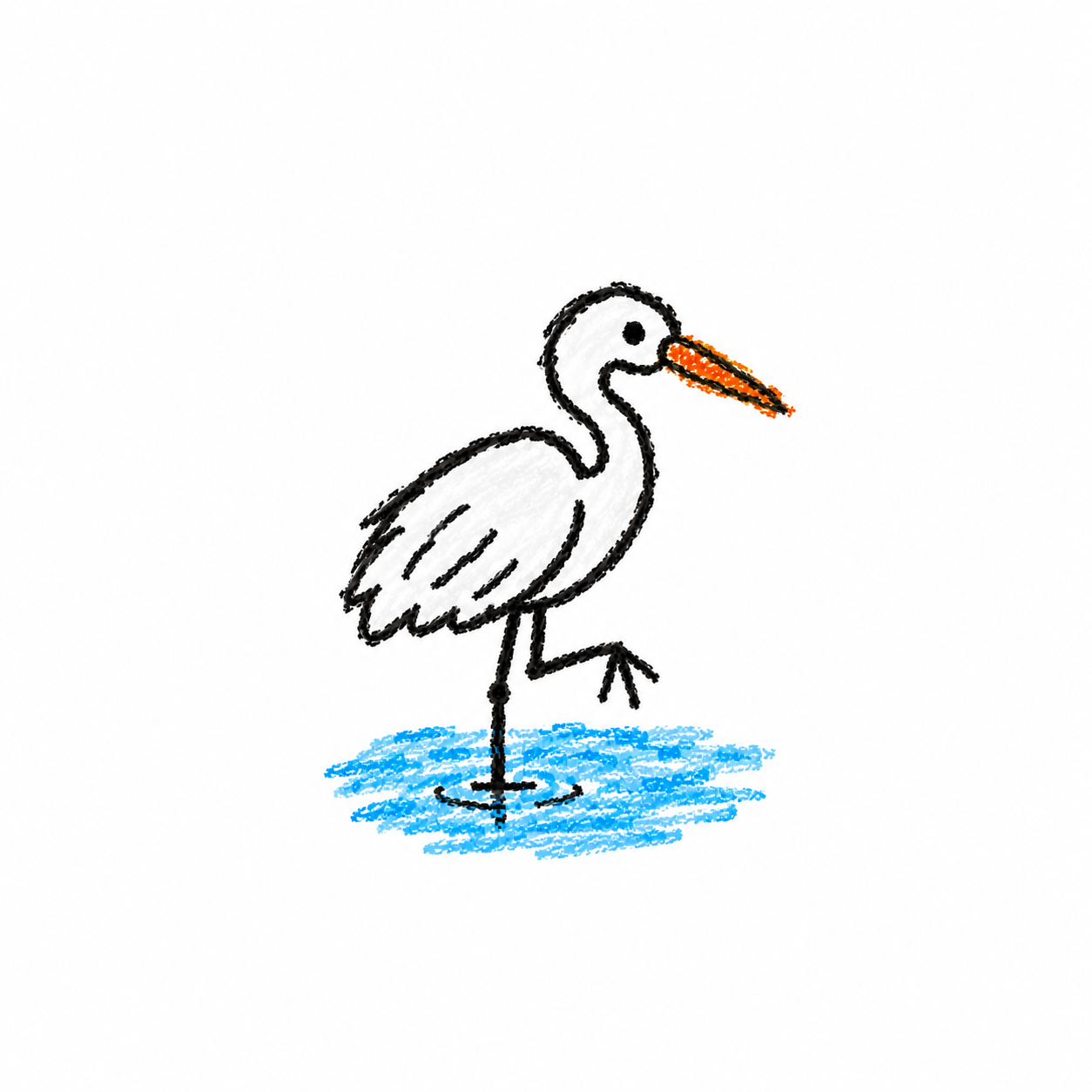 Little egret Scene