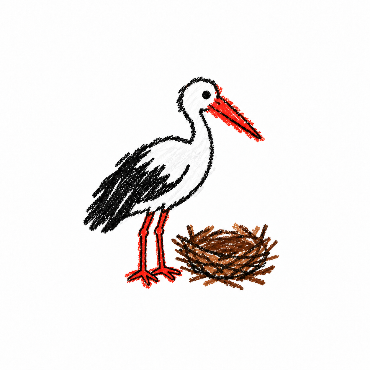 White stork Scene