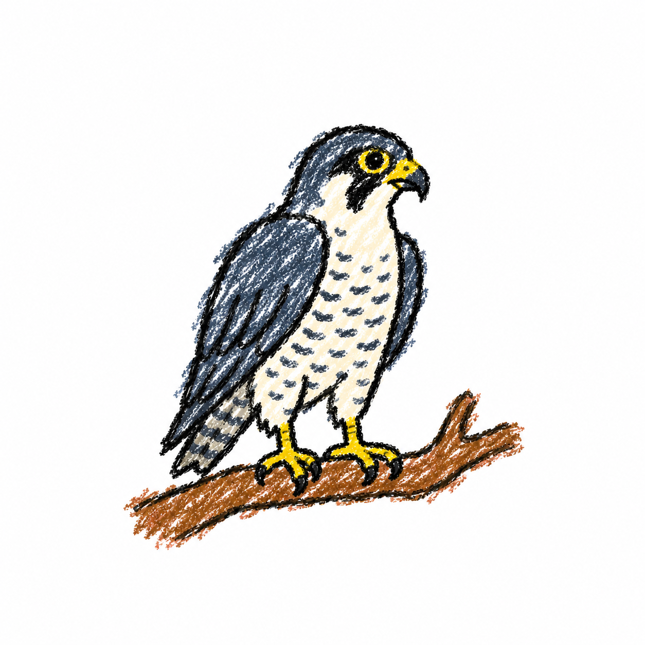Peregrine falcon Scene