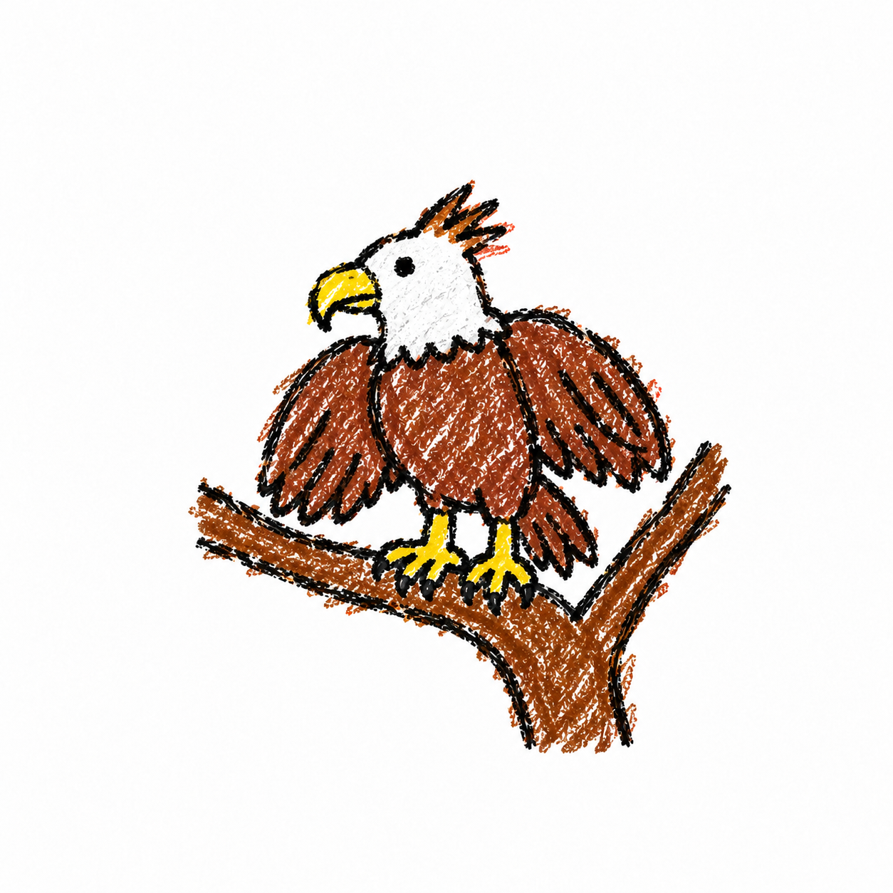 Crowned eagle Scene