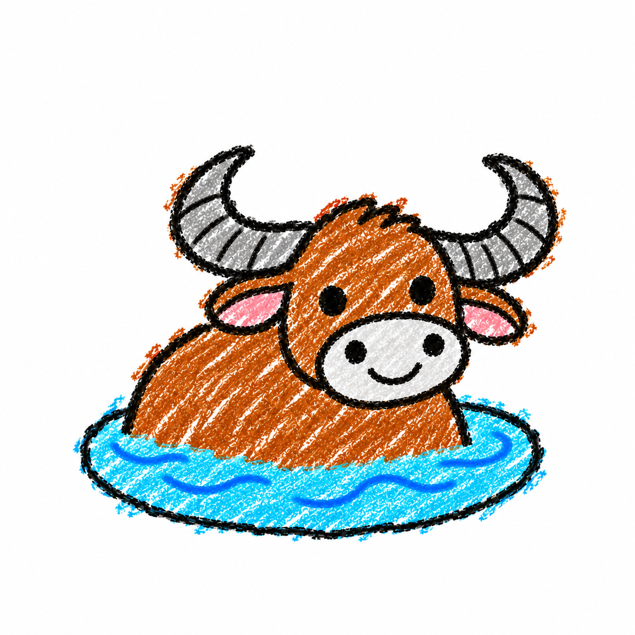 Water buffalo Scene