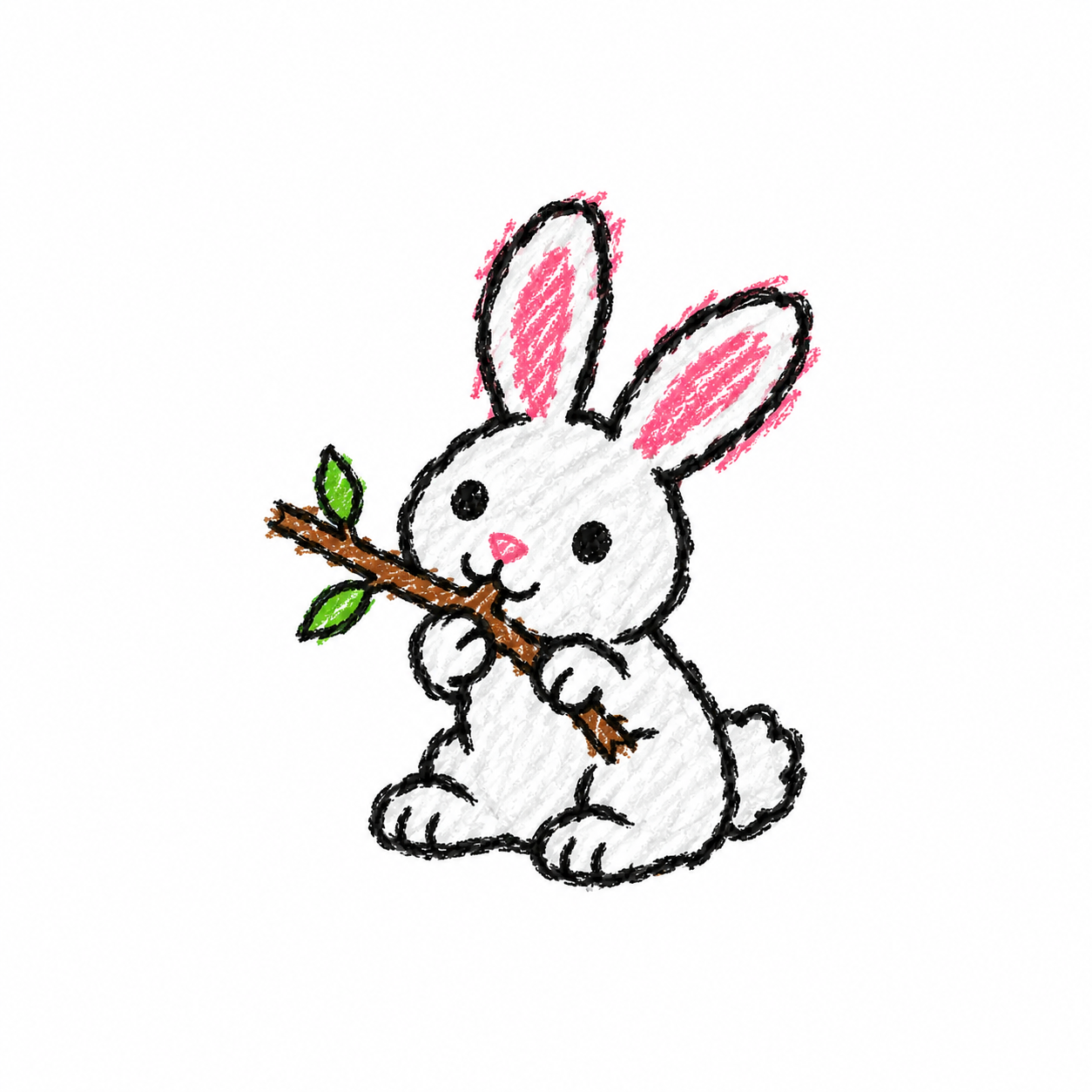 Gnawing rabbit