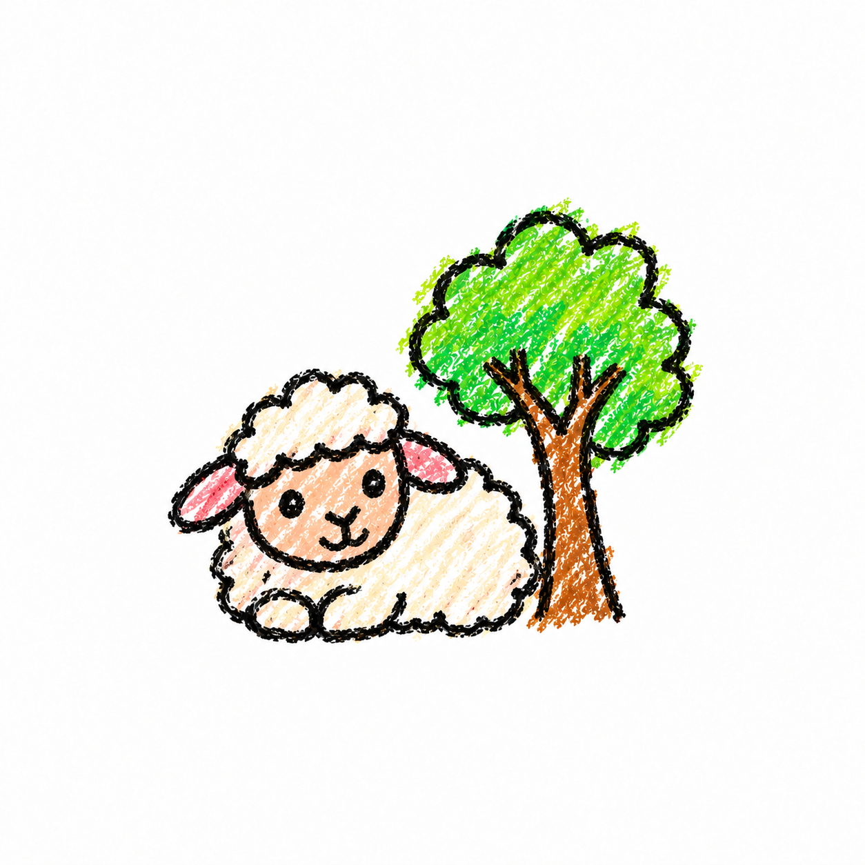 Resting sheep Scene