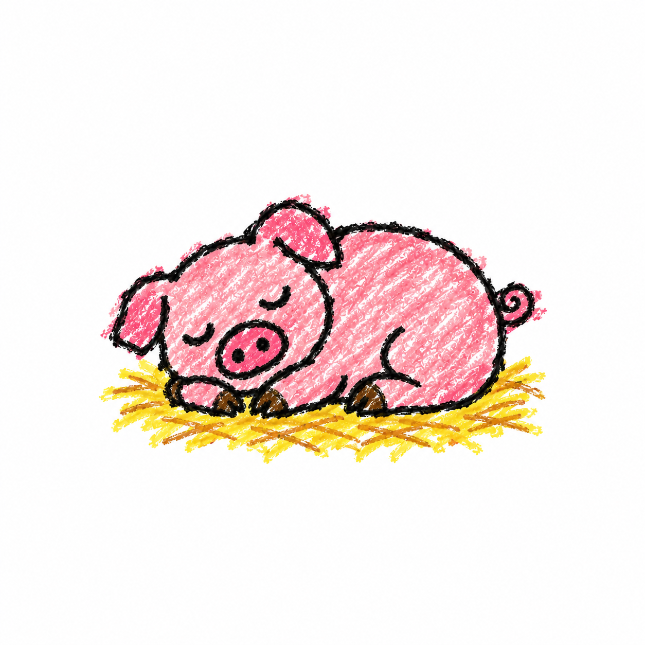 Napping pig Scene
