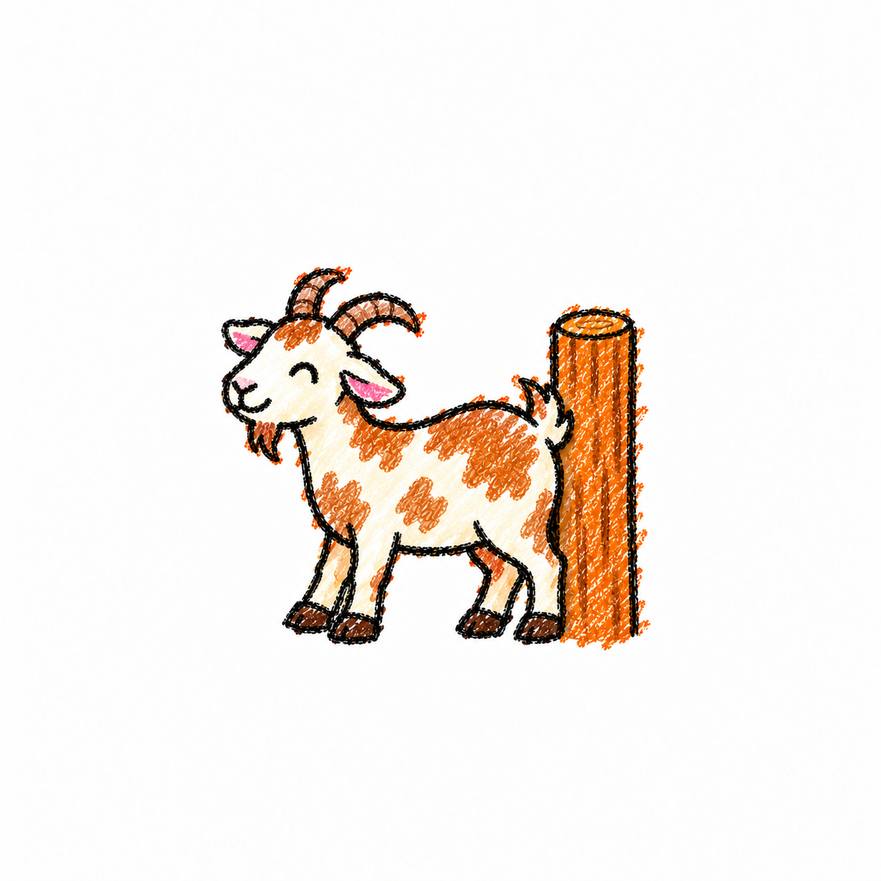 Scratching goat Scene