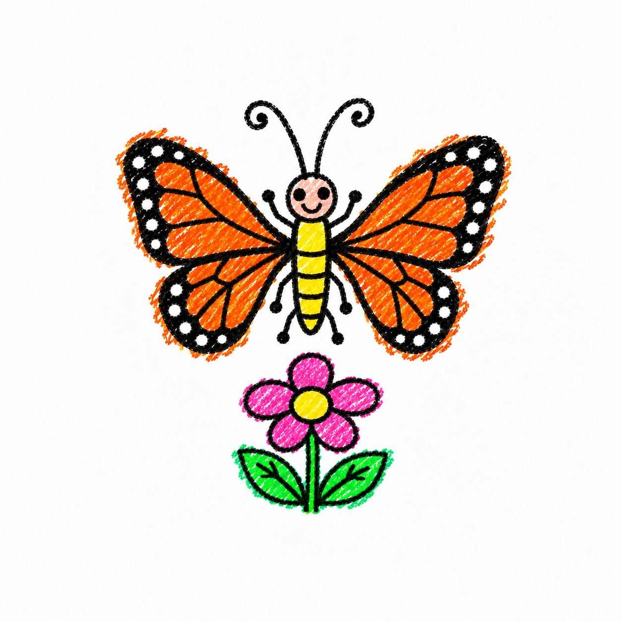 Monarch butterfly Scene
