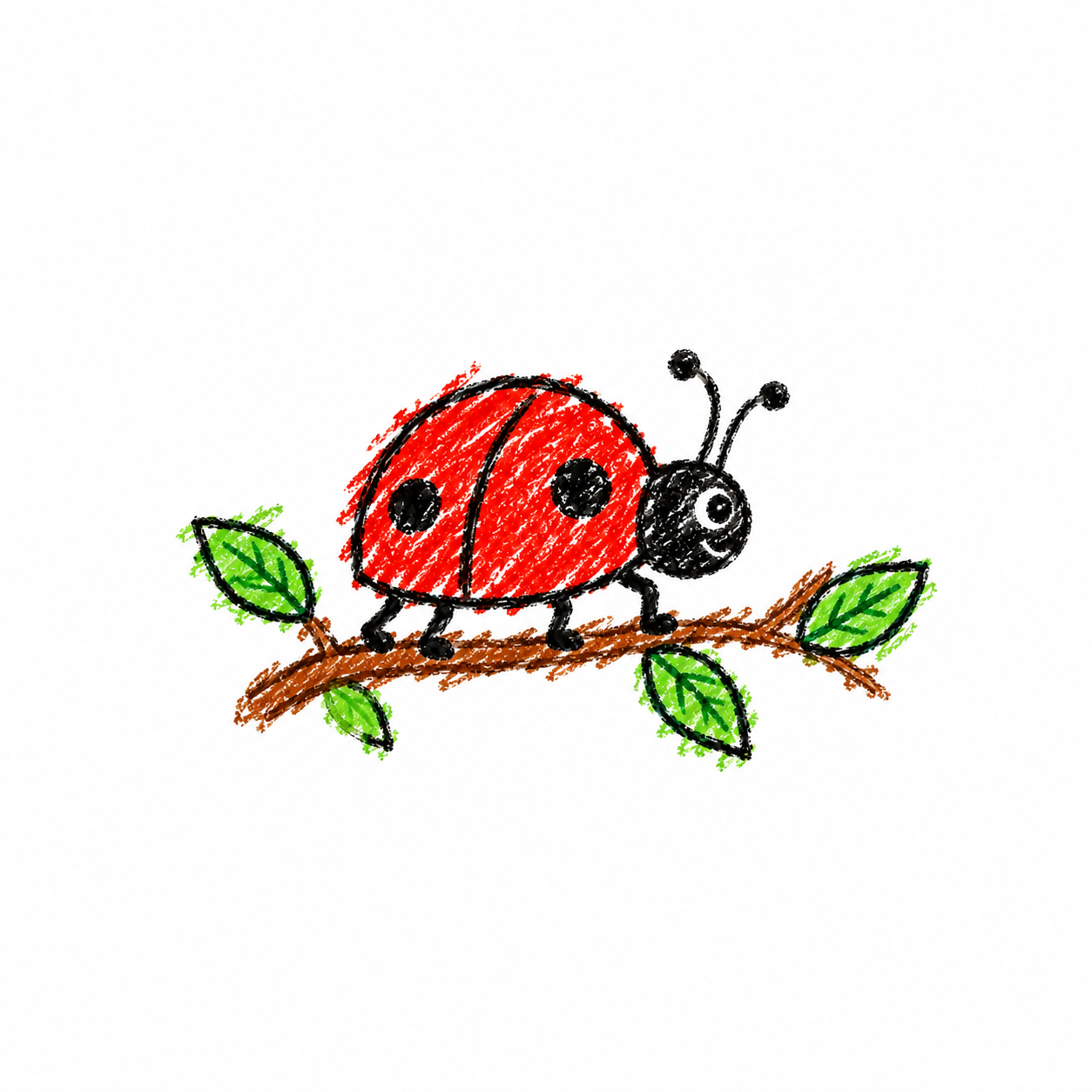 Two-spotted ladybug Scene