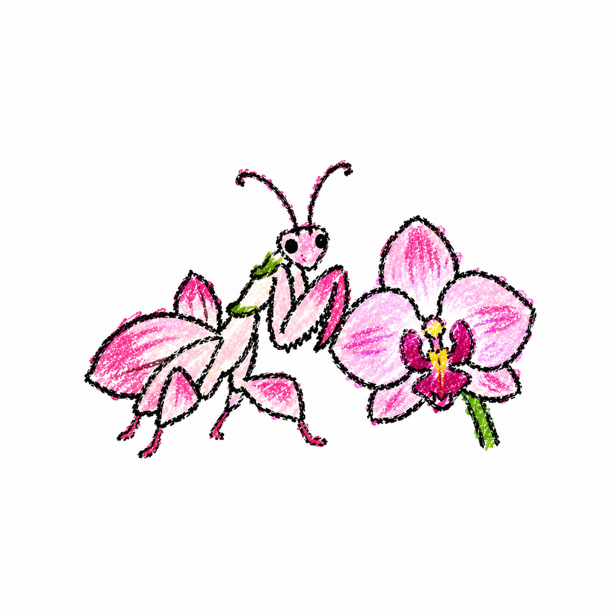 Orchid mantis Scene