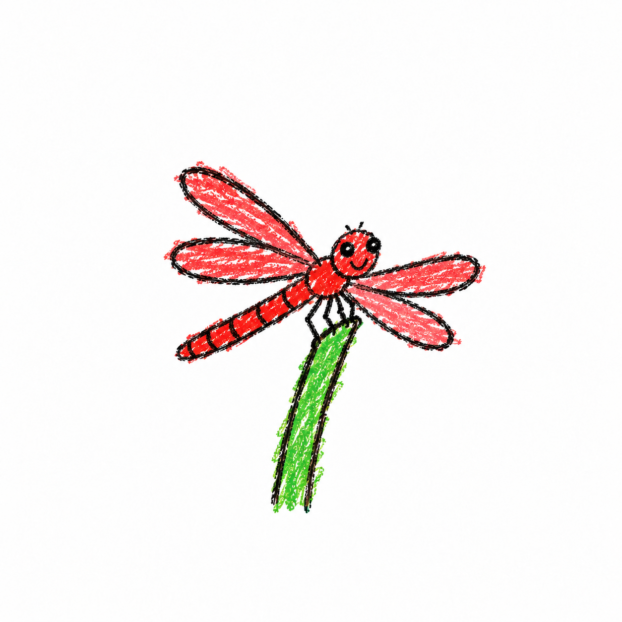 Red dragonfly Scene