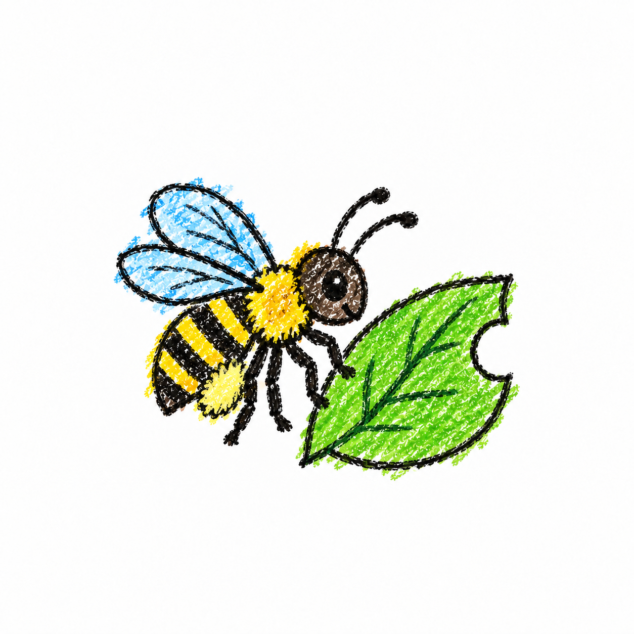 Leafcutter bee Scene