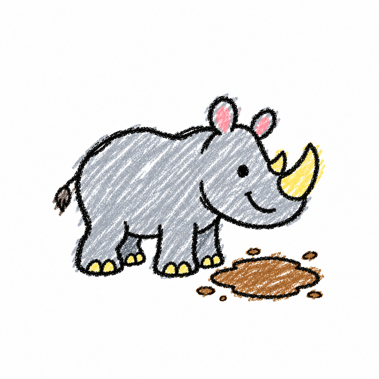 Rhinoceros in a Scene