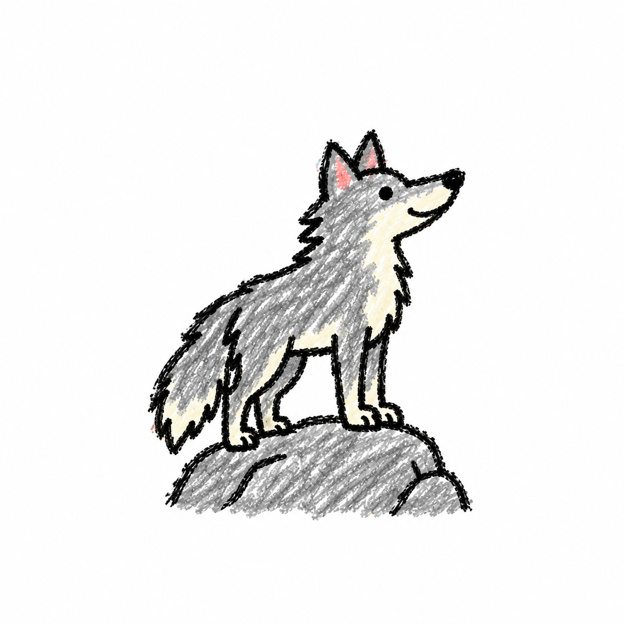 Gray wolf in a Scene