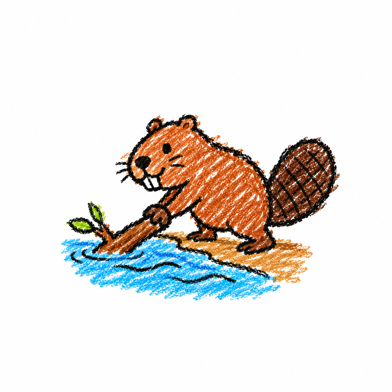 Beaver in a Scene