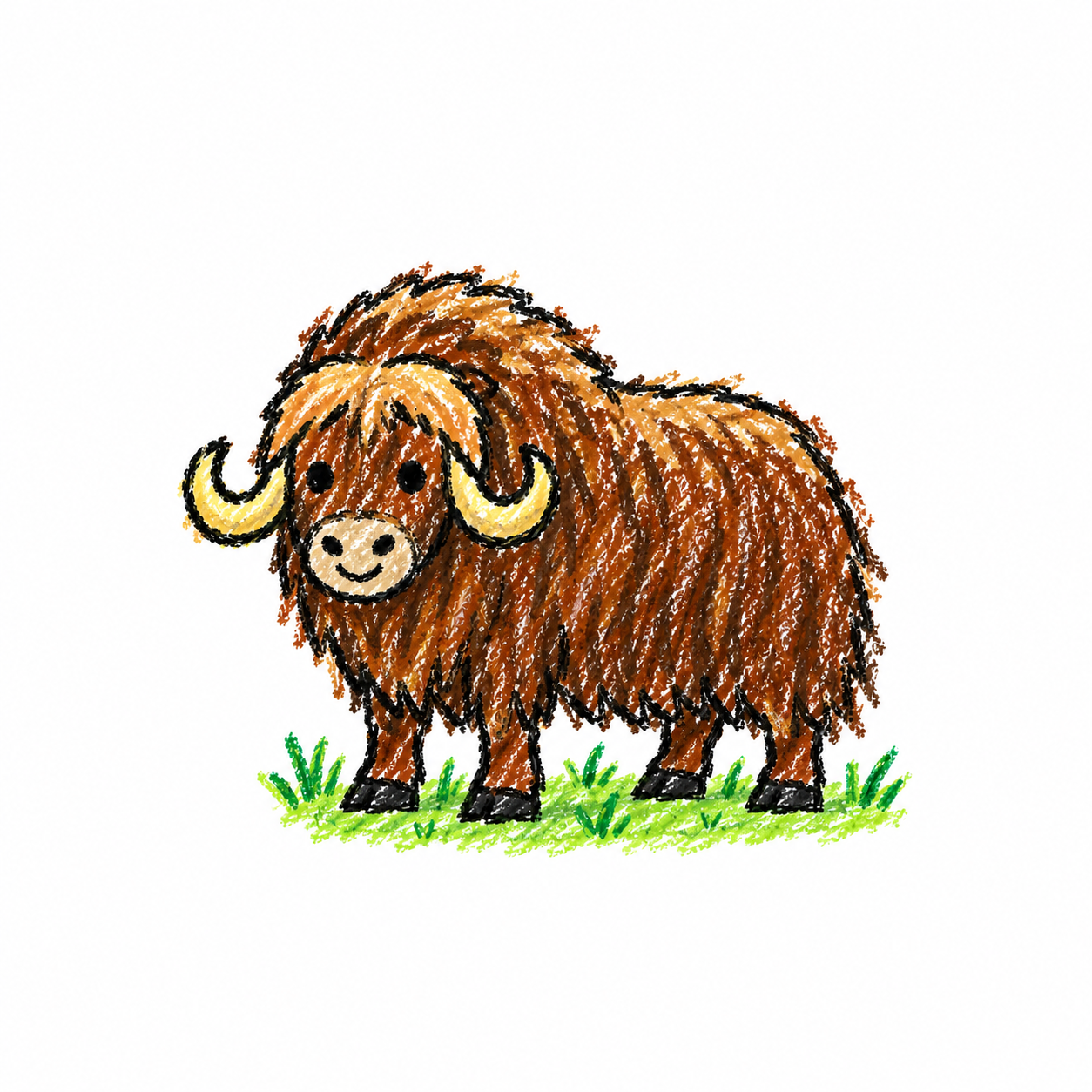Musk ox in a Scene