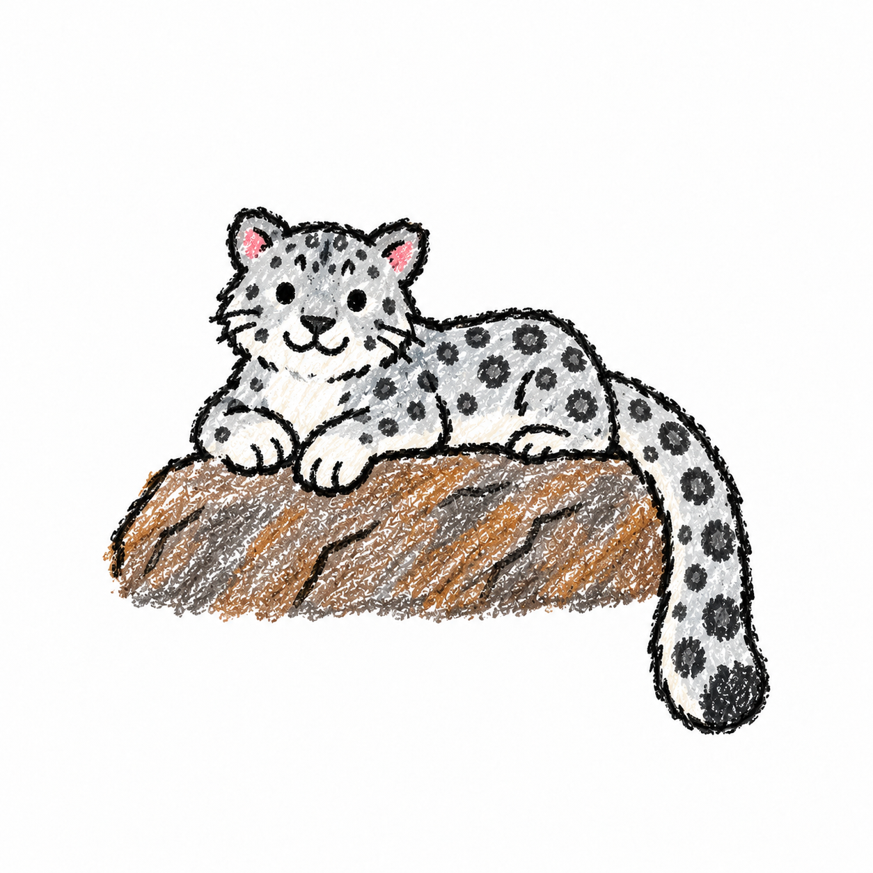 Snow leopard in a Scene
