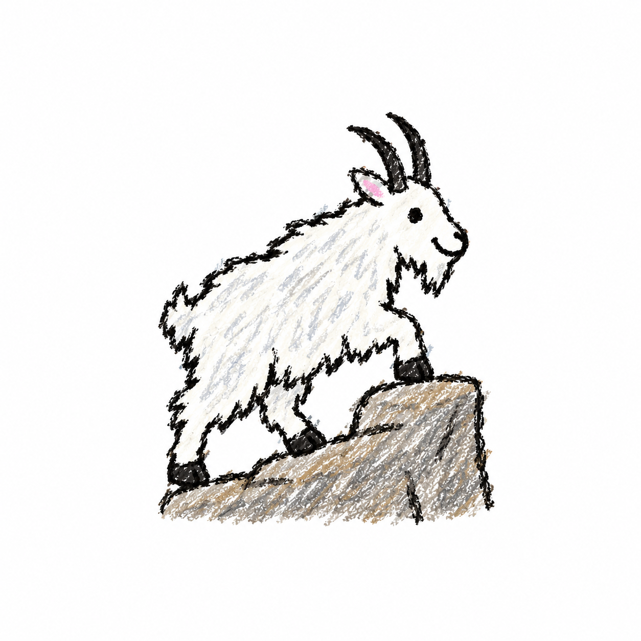 Mountain goat in a Scene