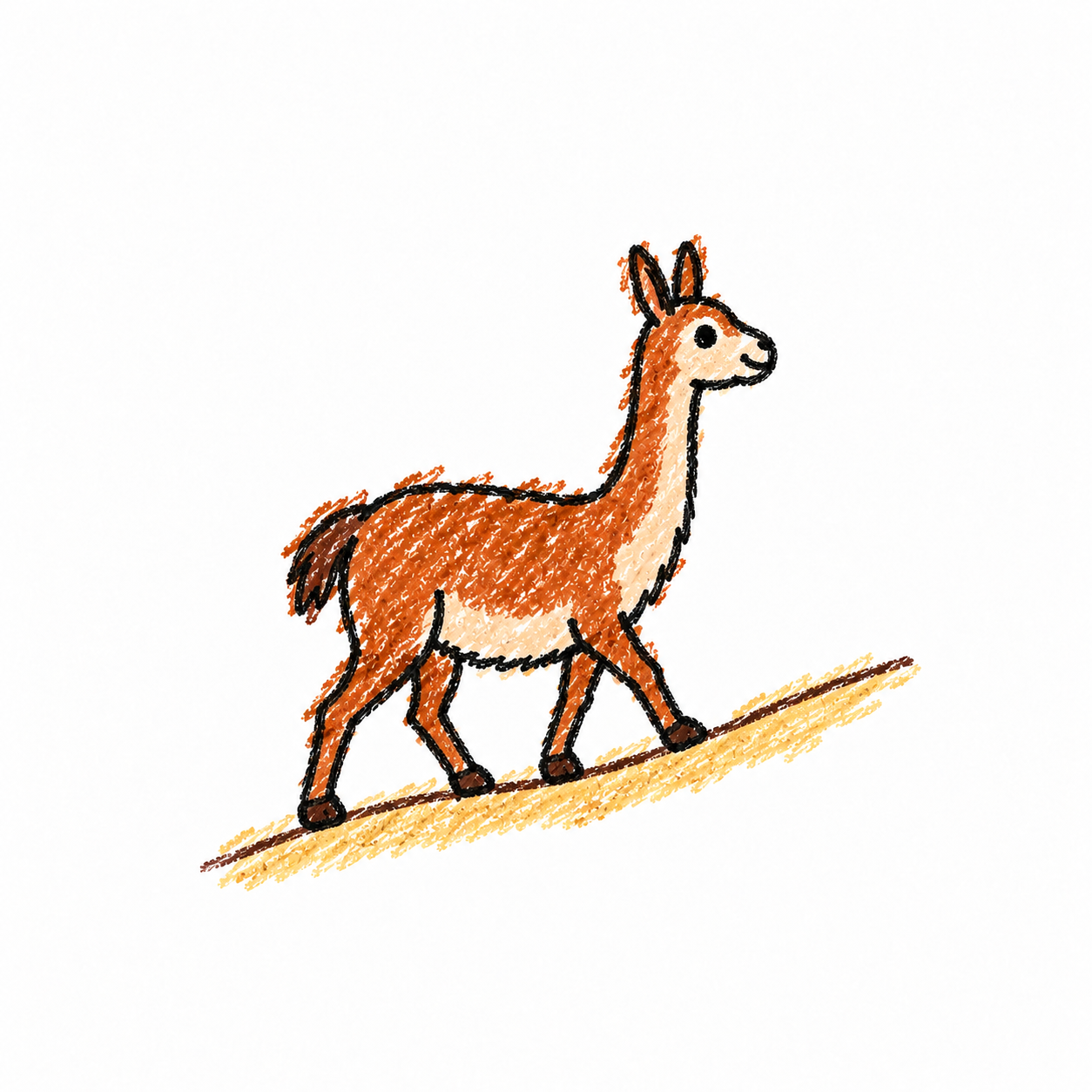 Guanaco in a Scene