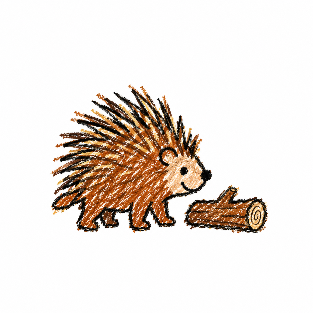 Porcupine in a Scene