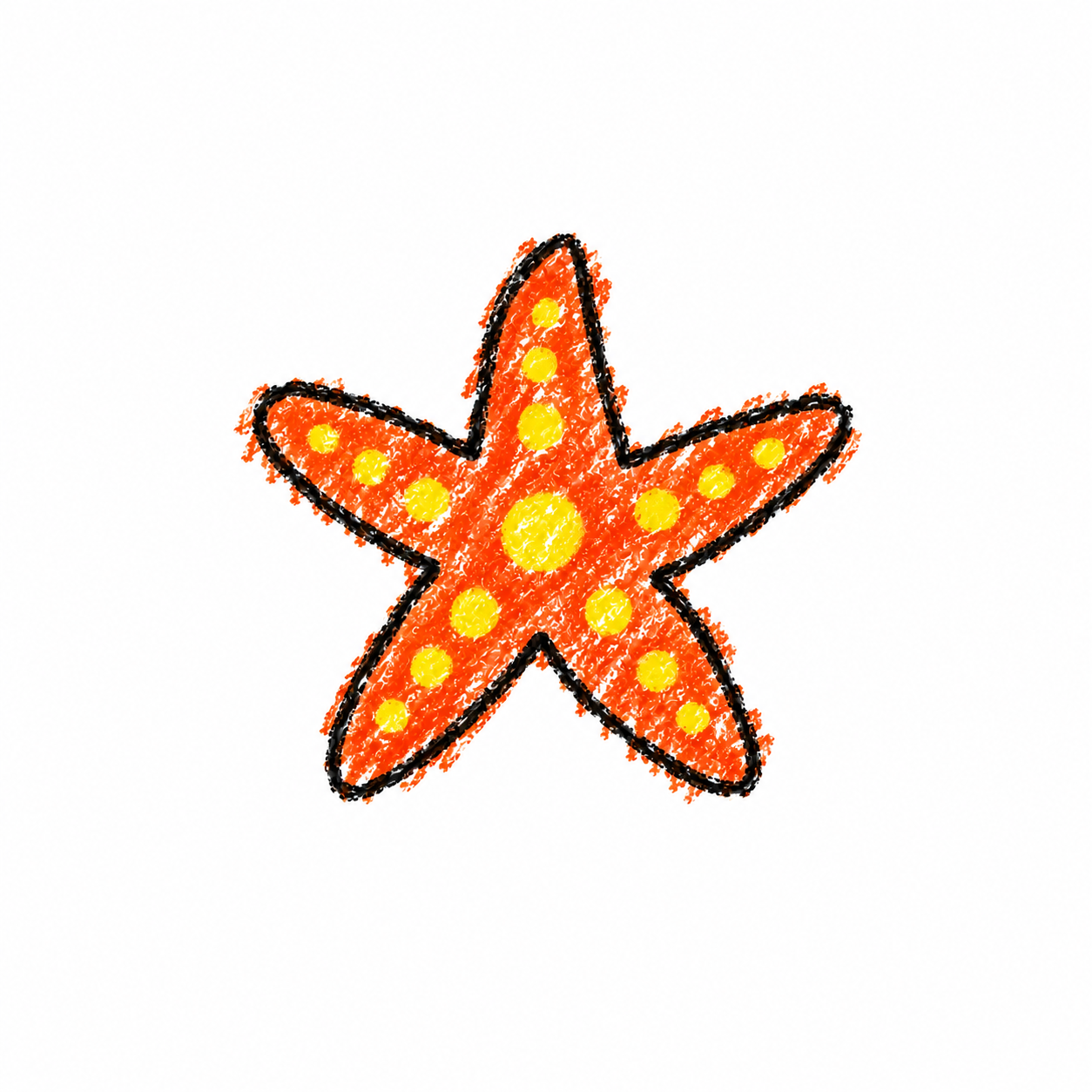 Five-armed sea star
