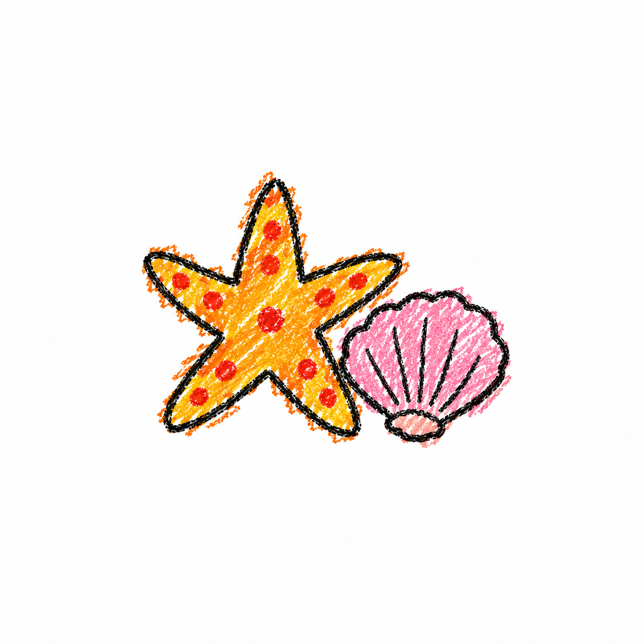 Five-armed sea star Scene