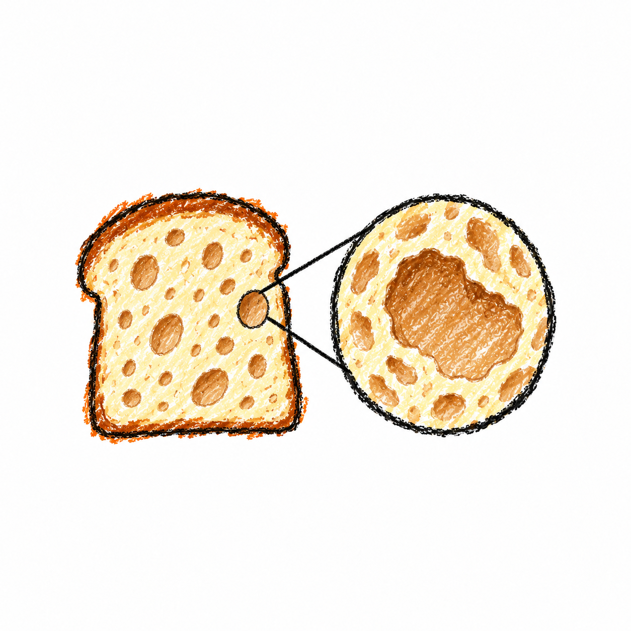 Air Pockets in Bread Scene