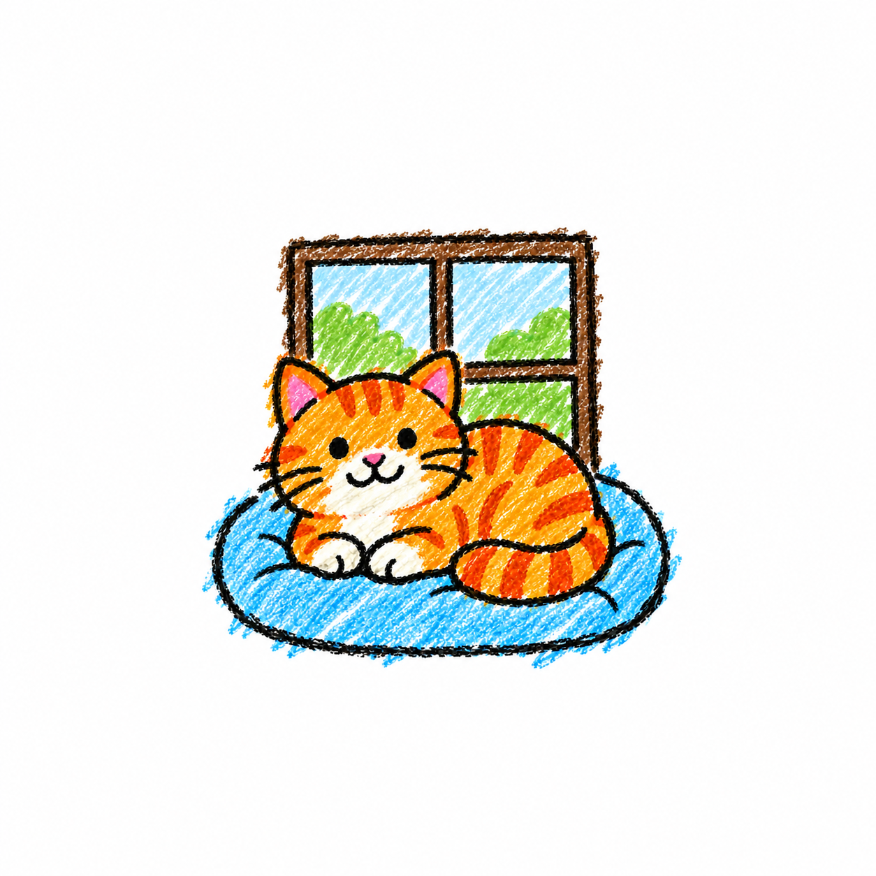 Orange tabby cat Scene