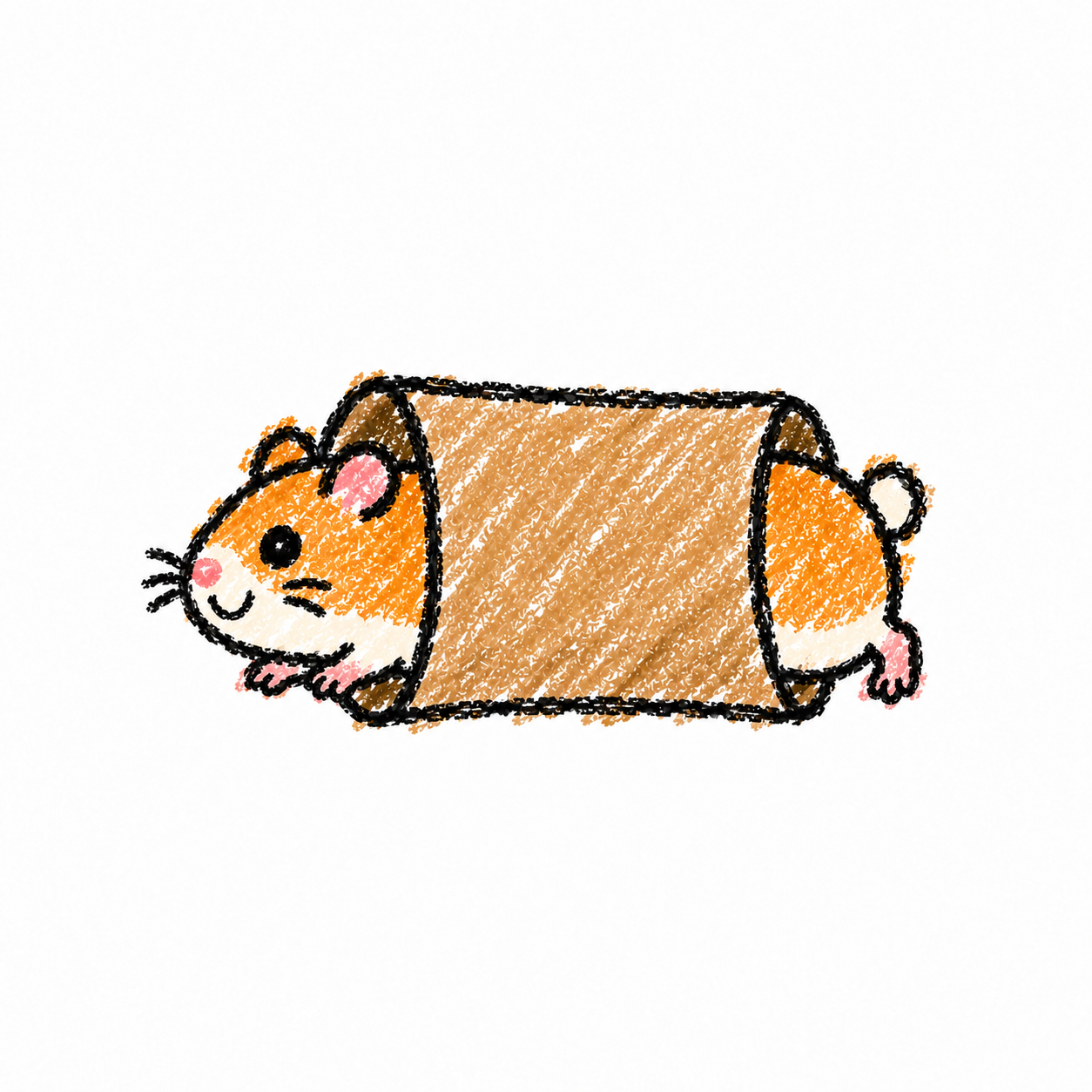 Hamster in a Tunnel Scene