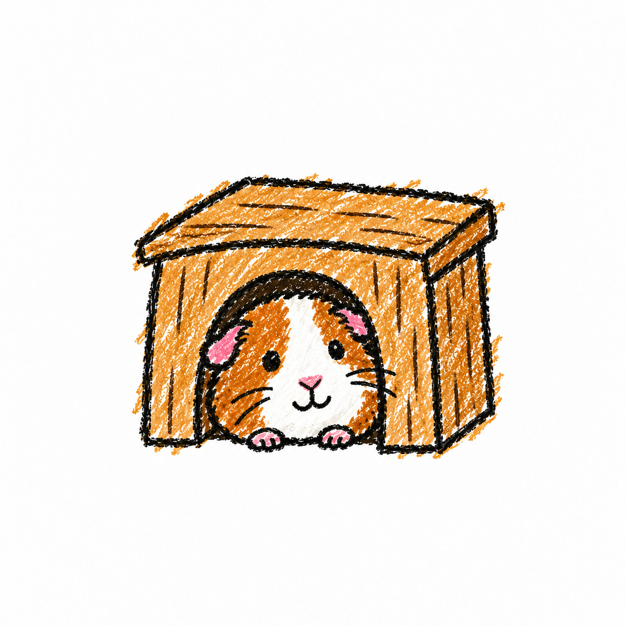 Guinea Pig Hiding Scene