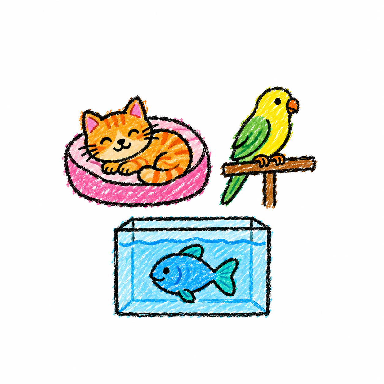 Homes for Different Pets Scene