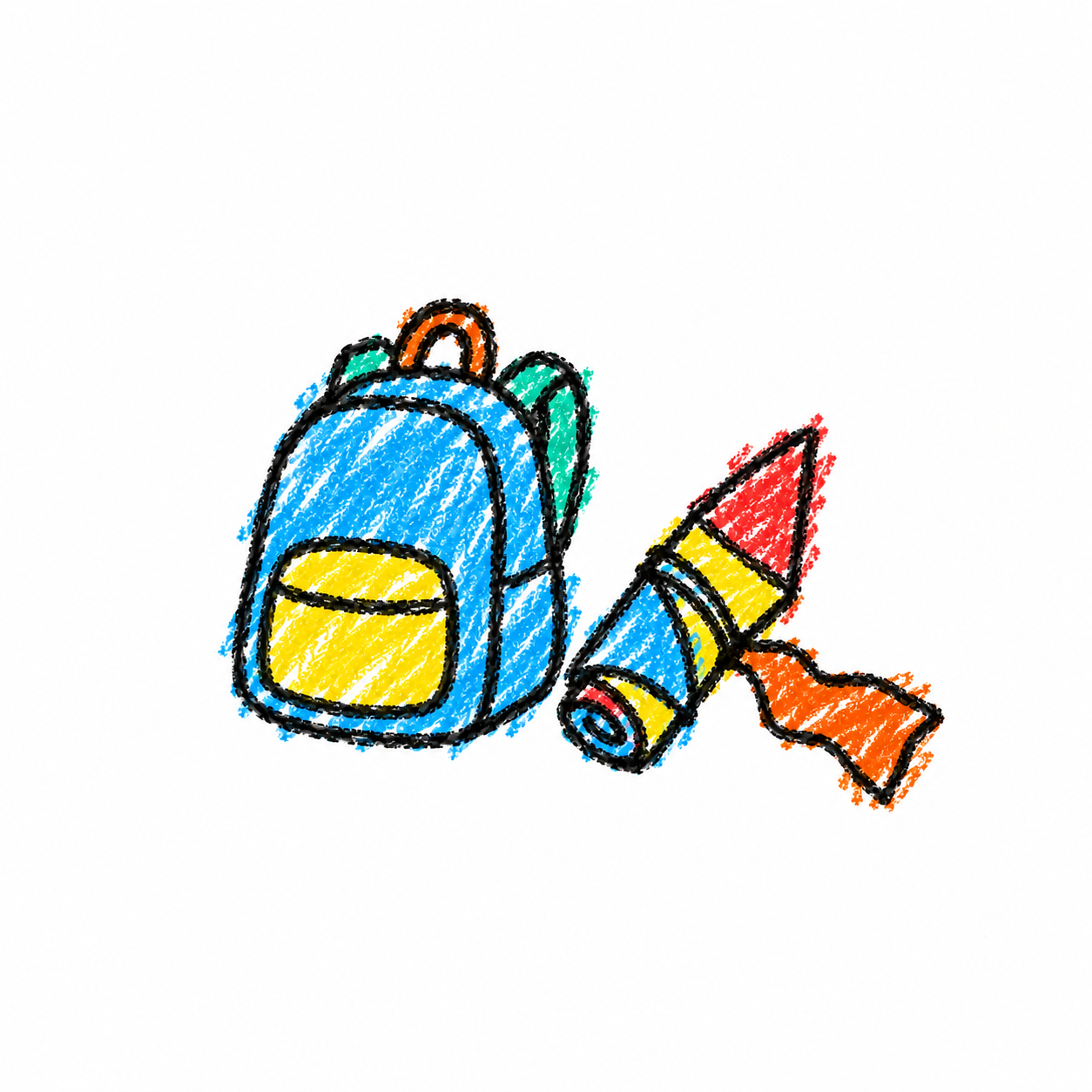 Travel backpack and kite