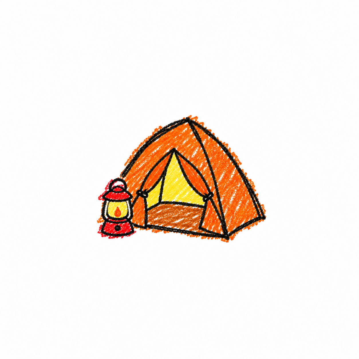 Camping lantern and forest tent