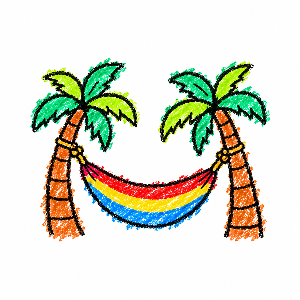 Hammock and palm tree