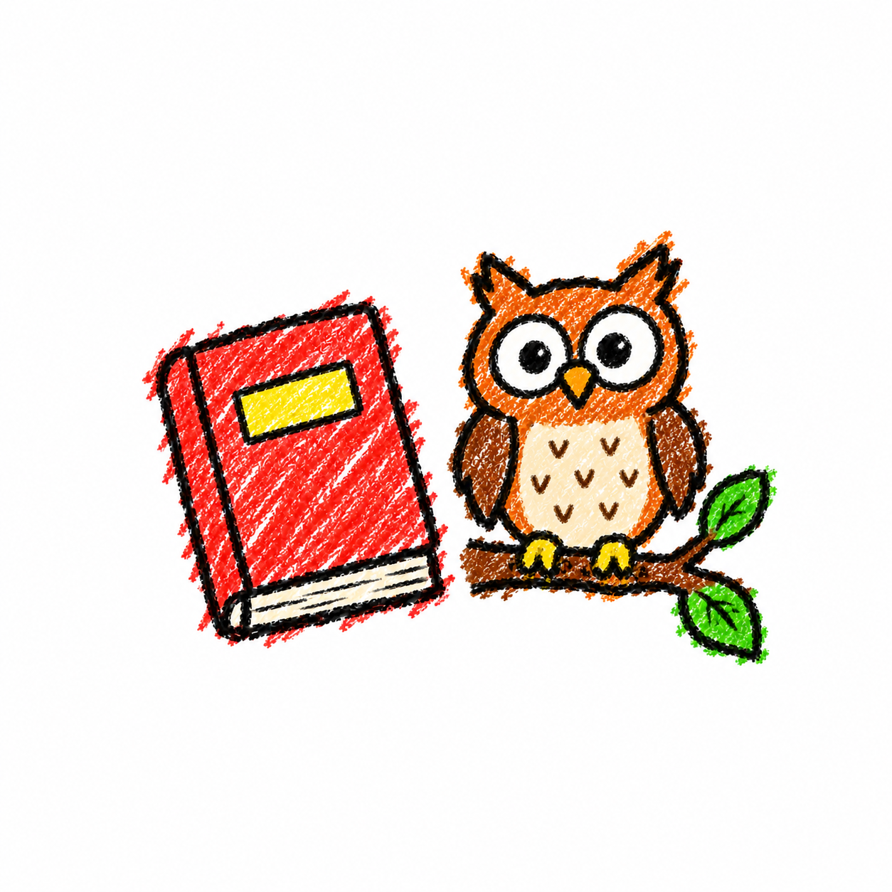 Birdwatching notebook and owl