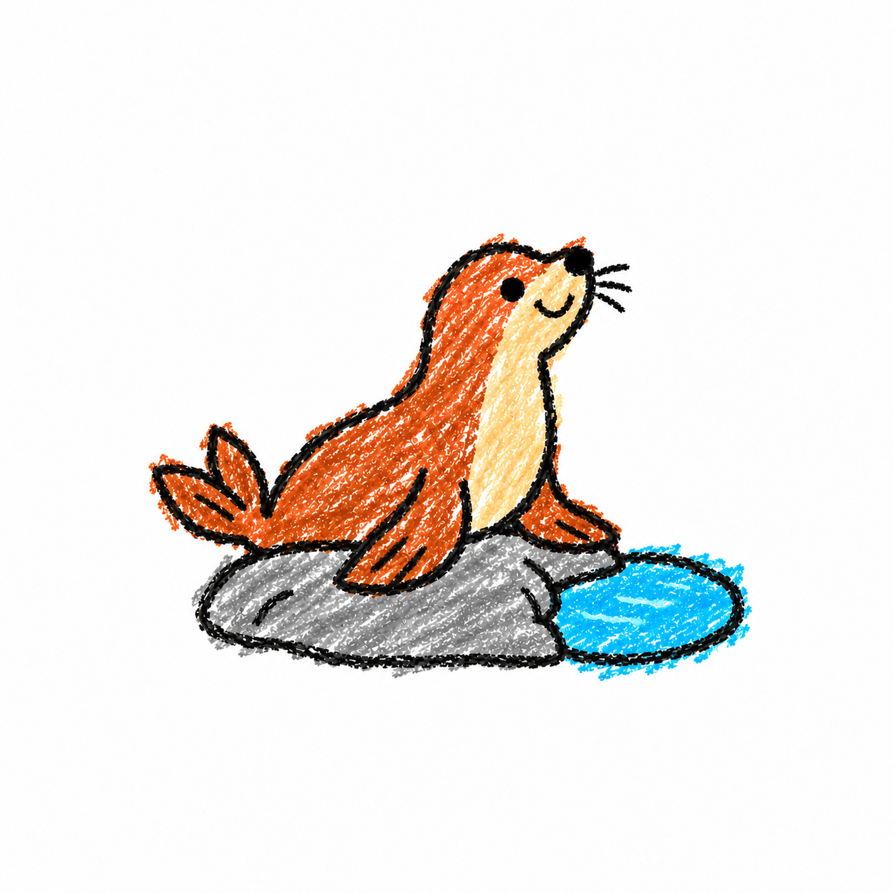 Sea lion and tide pool