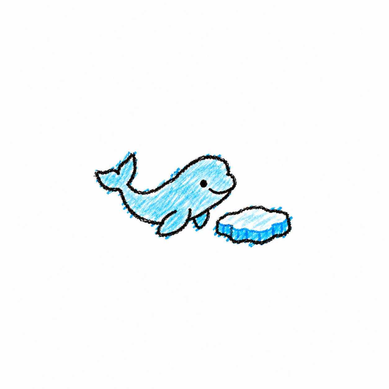 Beluga and floating ice