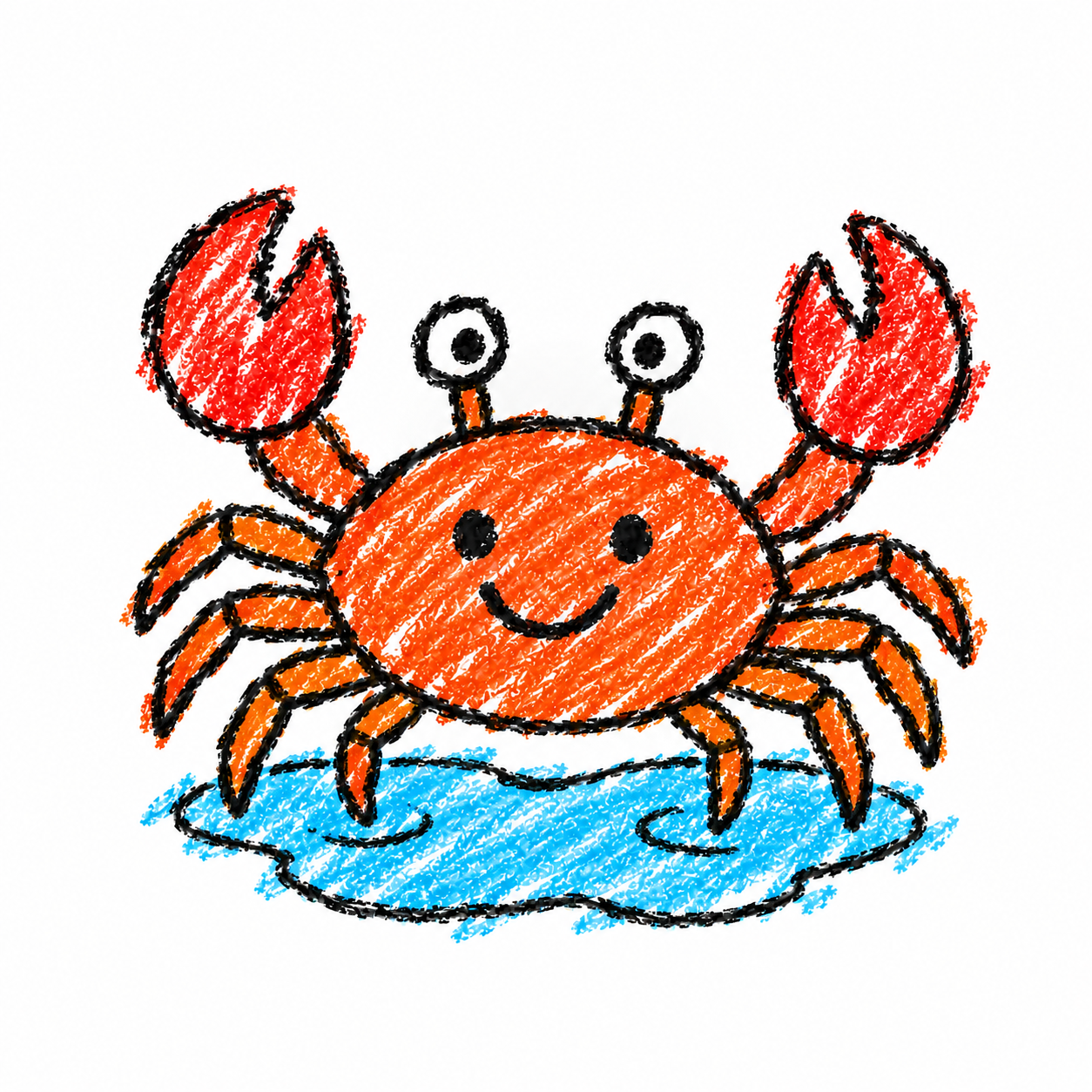 Tide pool and crab