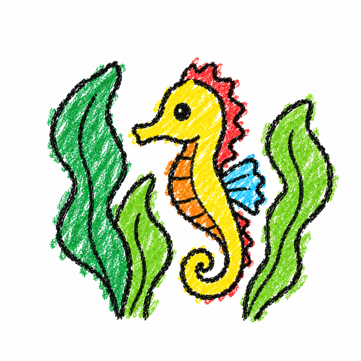 Sea dragon and kelp