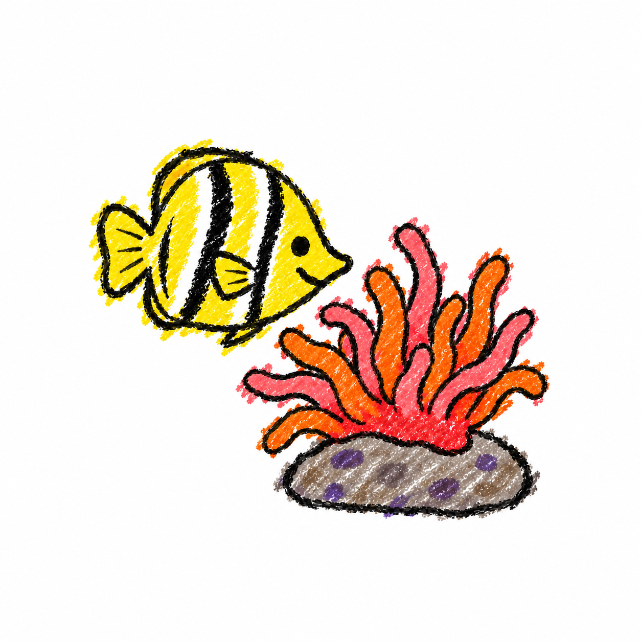 Butterflyfish and sea anemone