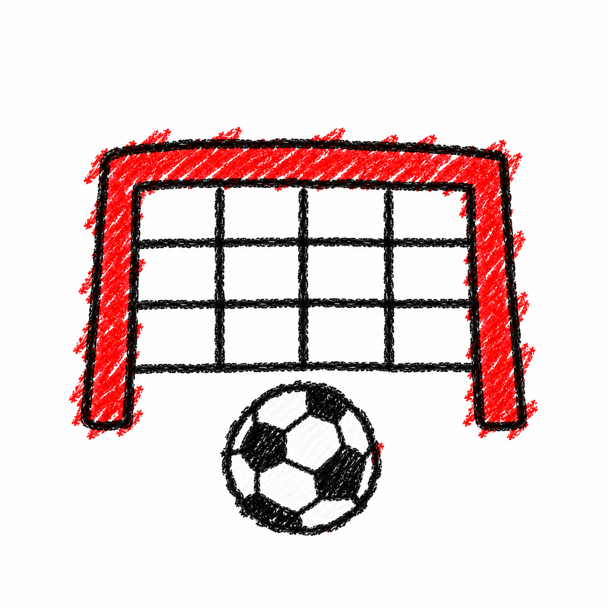 Soccer ball and goal