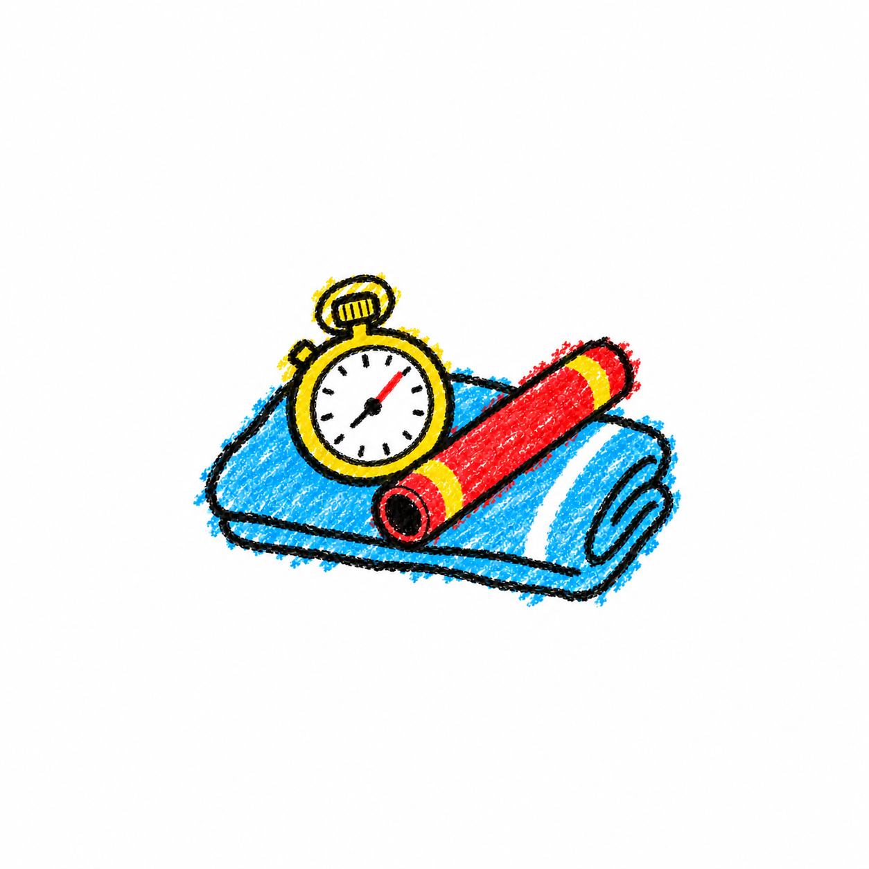 Stopwatch and relay baton