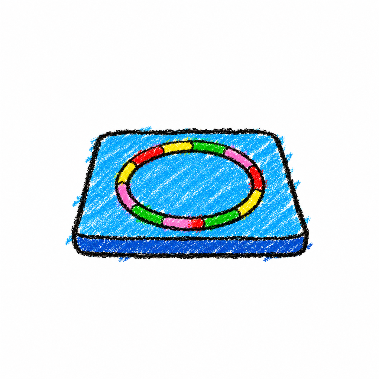 Exercise mat and gymnastics hoop