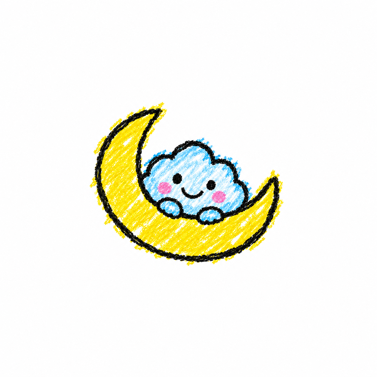 Moon boat and cloud friend