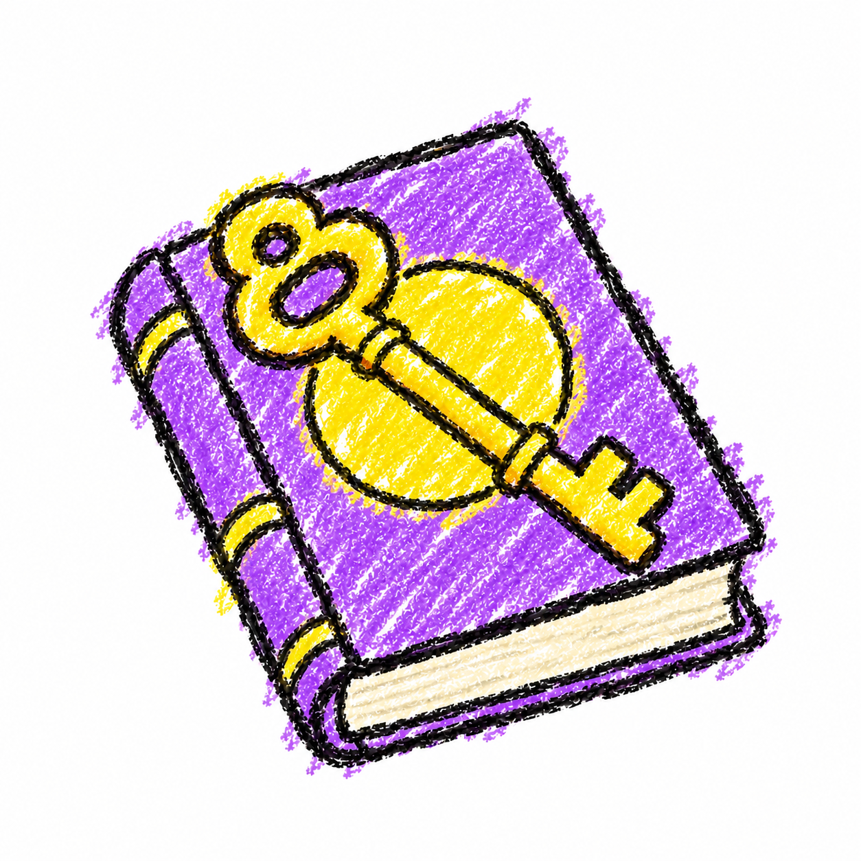 Storybook key and magic book