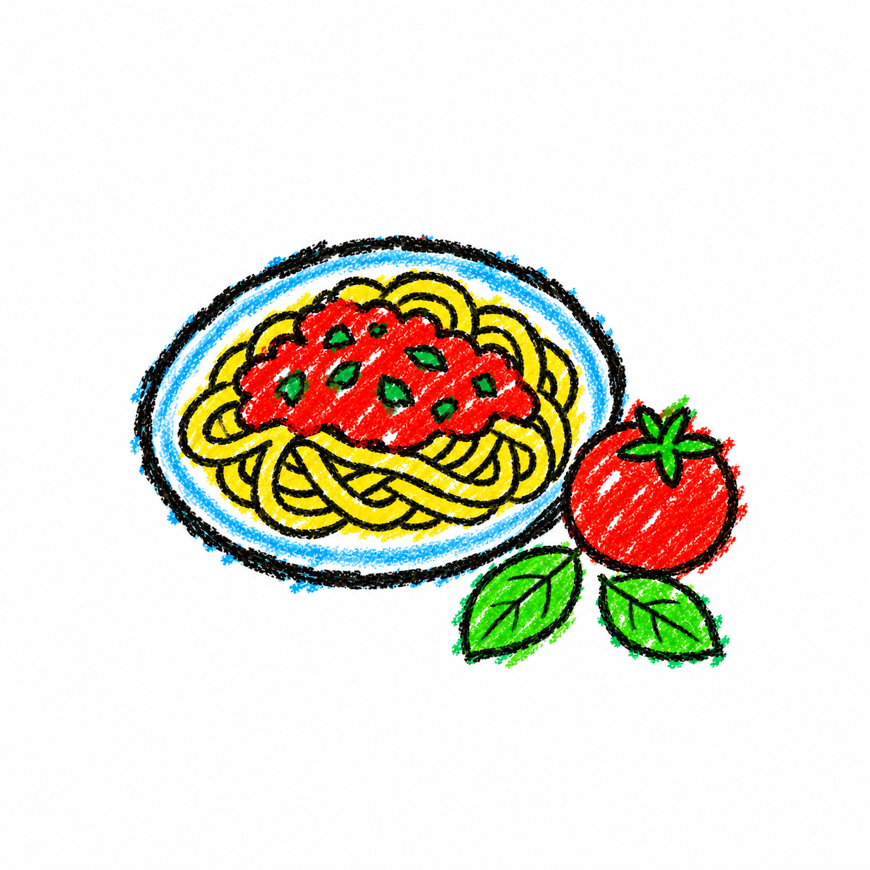 Spaghetti and tomato