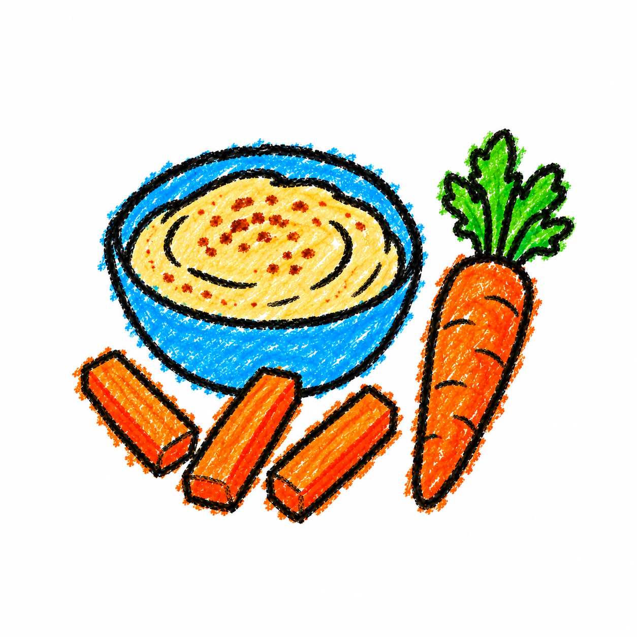 Hummus and carrot