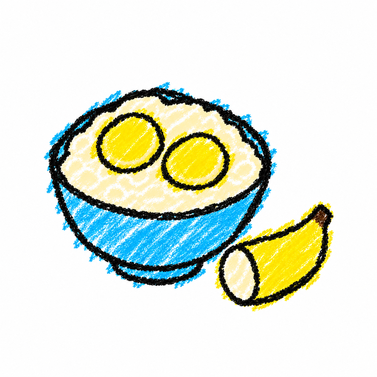 Rice pudding and banana